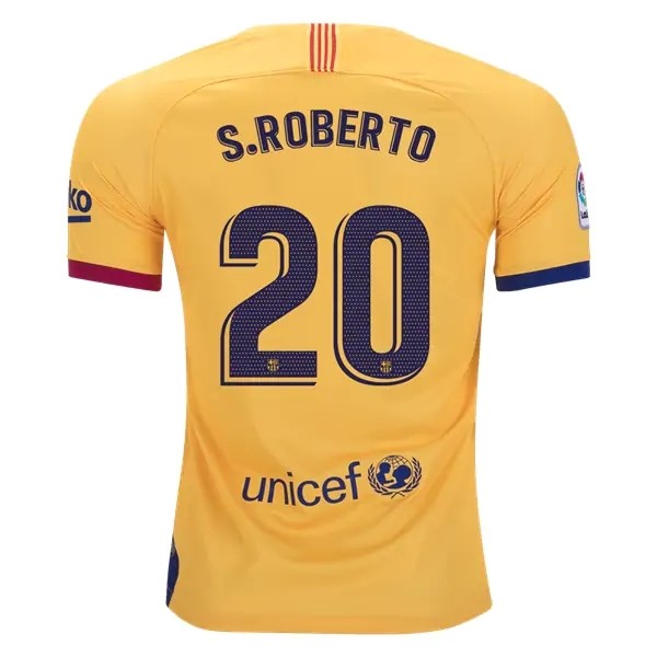 Camiseta Barcelona NO.20 S.Roberto Segunda equipación 2019-2020 Amarillo